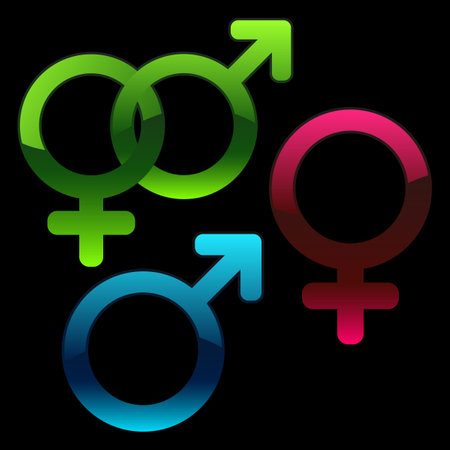 Male and female symbol.のeditorial素材