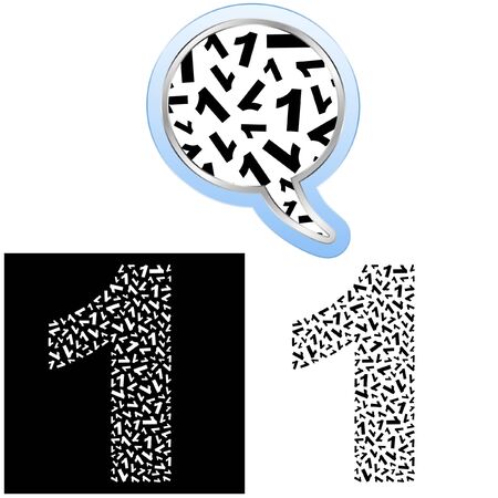 One. Number signs. のイラスト素材