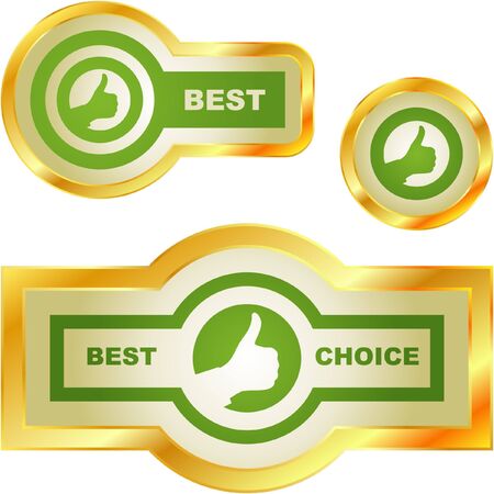 Thumbs up. Set of design elements.のイラスト素材