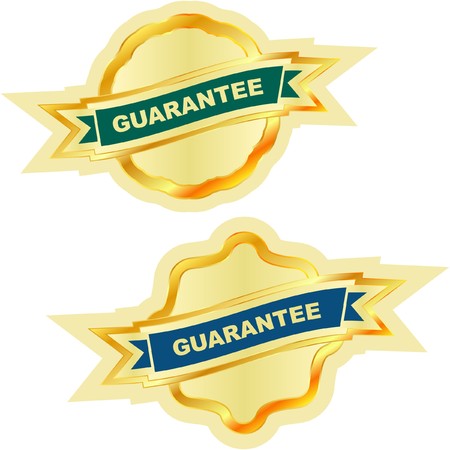 guarantee label.  のイラスト素材