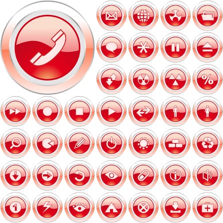 Vector collection of web buttons  のイラスト素材