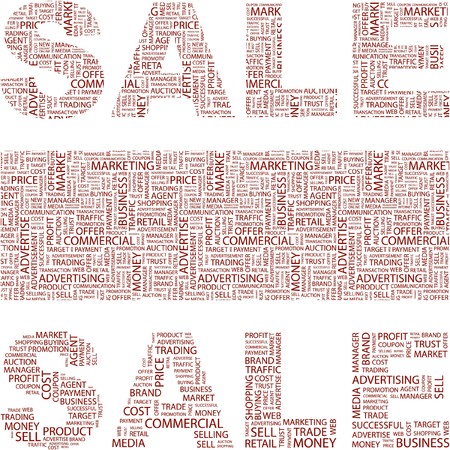 SALE. Word collage on white background.のイラスト素材