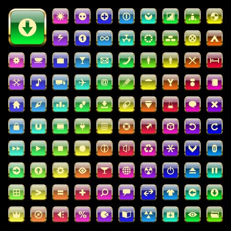 collection of web buttons.のイラスト素材