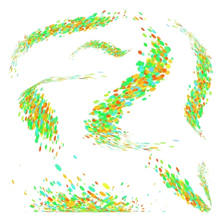 Different lights dots on white background. illustration  のイラスト素材