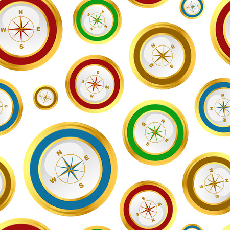 Seamless background with compass.   のイラスト素材