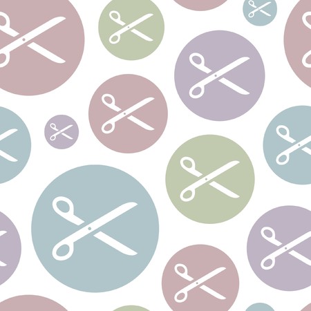 Seamless background with scissors   のイラスト素材