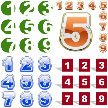 Number icon. のイラスト素材