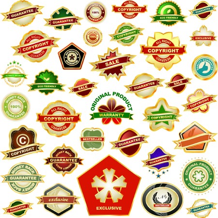 Great collection of sale signs.のイラスト素材