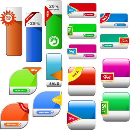 set of sale banner  のイラスト素材