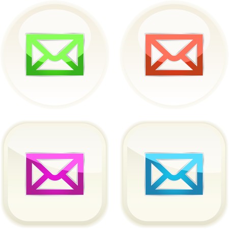 E-mail icon set for web.  のイラスト素材