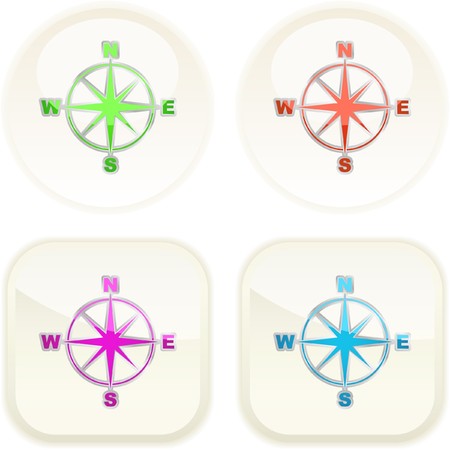 Vector compass. Button set.   のイラスト素材