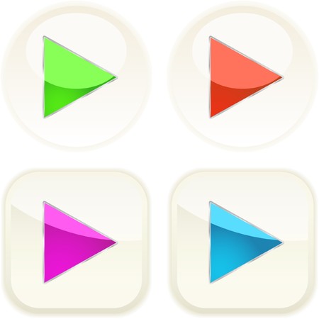 Vector play button set  のイラスト素材
