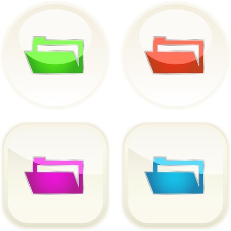 Folder buttons. Vector set.  のイラスト素材
