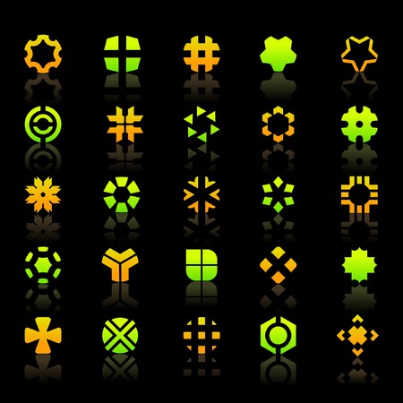 Collection of different graphic elements for design.  のイラスト素材