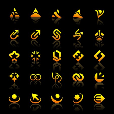 Collection of different graphic elements for design.  のイラスト素材