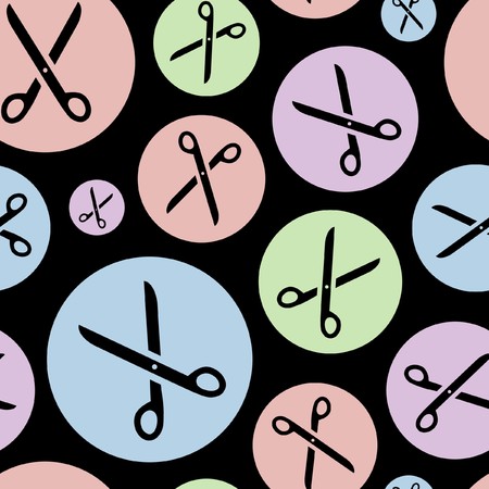 Seamless background with scissors   のイラスト素材
