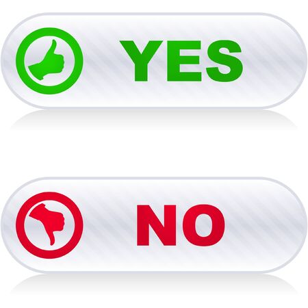 Yes and No icon. Beautiful icon set.   のイラスト素材