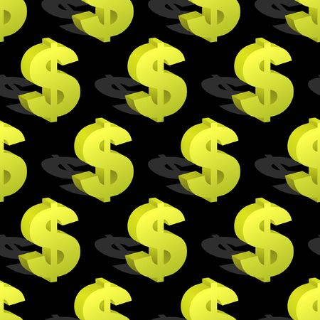 Seamless pattern with dollar sign.のイラスト素材