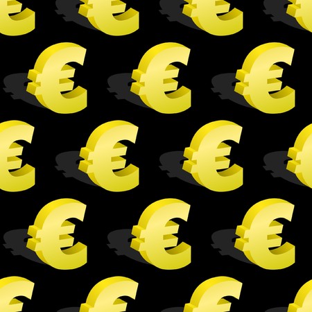 Seamless pattern with euro sign.のイラスト素材