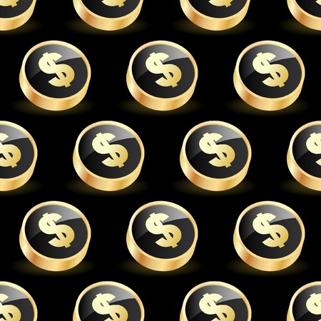 Seamless pattern with dollar sign.のイラスト素材