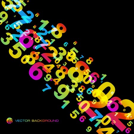Abstract background with numbers signs.  のイラスト素材