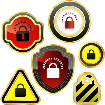 Padlock button set.  collection.   のイラスト素材