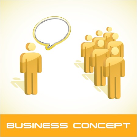 Speech business concept.  illustration.  のイラスト素材