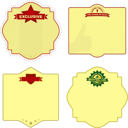 Set of design labels.のイラスト素材