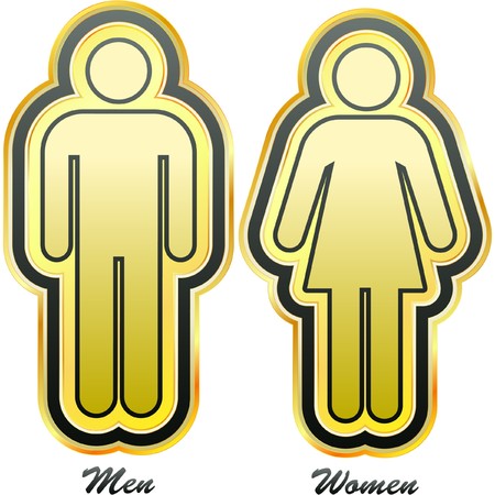 Men and women signs. Graphic elements set.   のイラスト素材