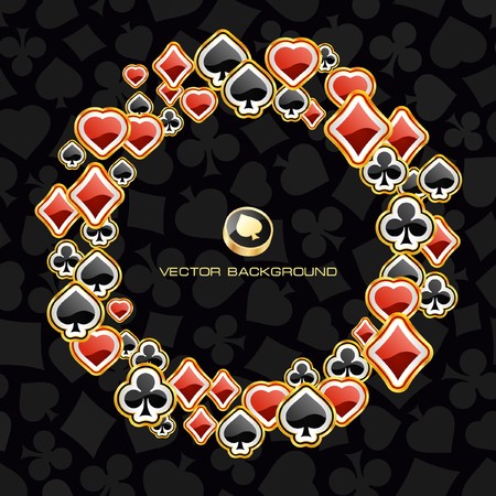 Abstract background with card suits.のイラスト素材