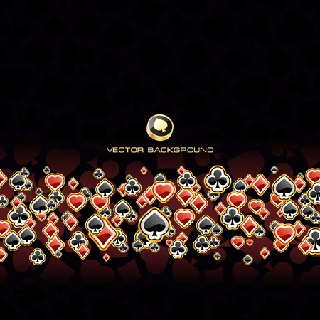 Abstract background with card suits.のイラスト素材