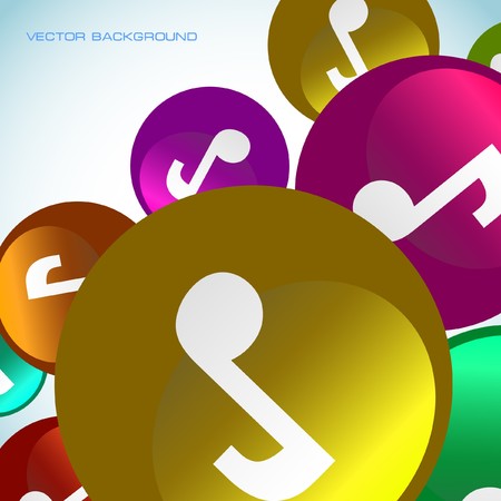 Abstract background with notes.  のイラスト素材