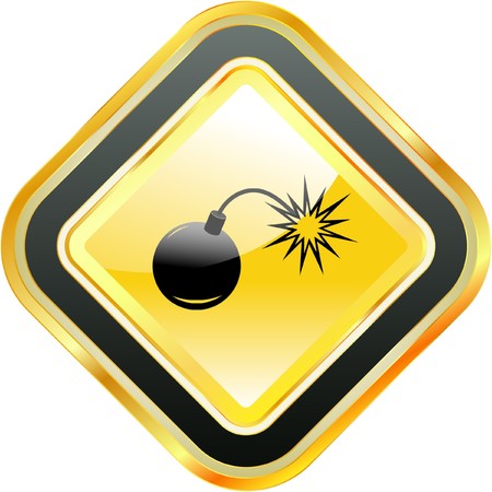 Bomb before explosion.  のイラスト素材