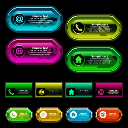 Contact element set for design. Great collection.のイラスト素材