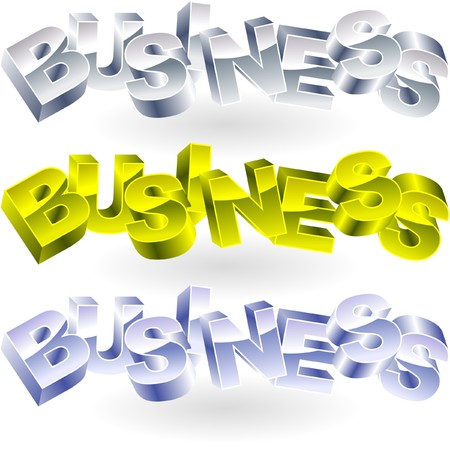 BUSINESS. Metal 3d illustration.  のイラスト素材