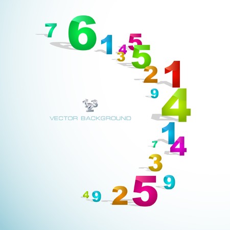 Abstract background with numbers.  のイラスト素材
