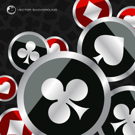 Abstract background with card suits.のイラスト素材