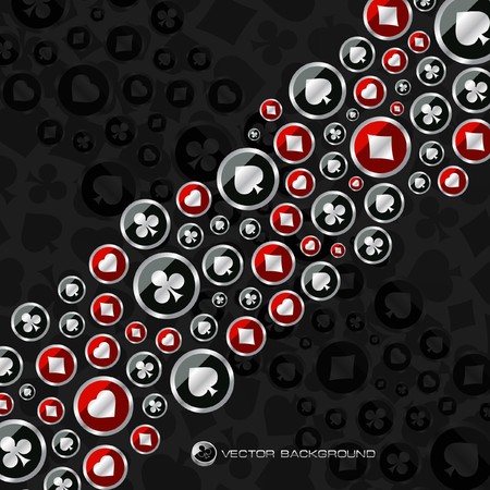 Abstract background with card suits.のイラスト素材