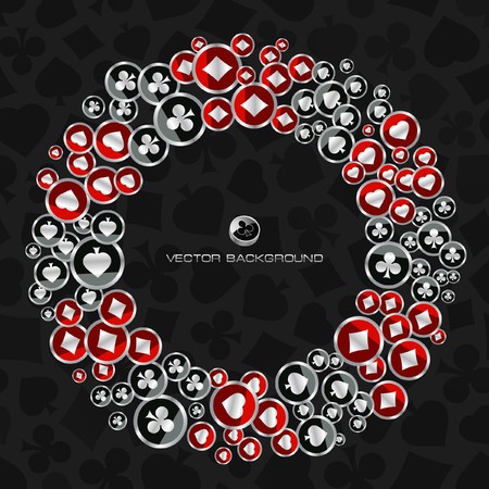 Abstract background with card suits.のイラスト素材