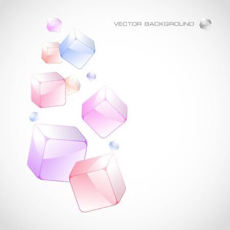 Abstract background with colorful boxes  のイラスト素材