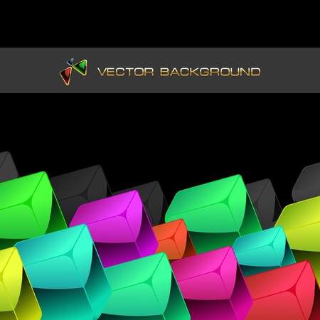 Abstract background with colorful boxes  のイラスト素材