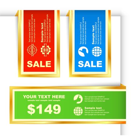 Set of design elements for sale.  のイラスト素材