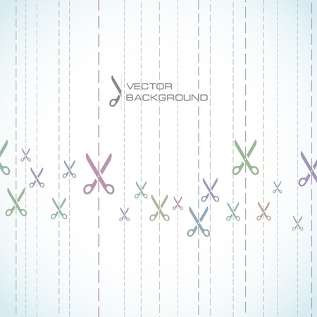 Abstract background with scissors  のイラスト素材