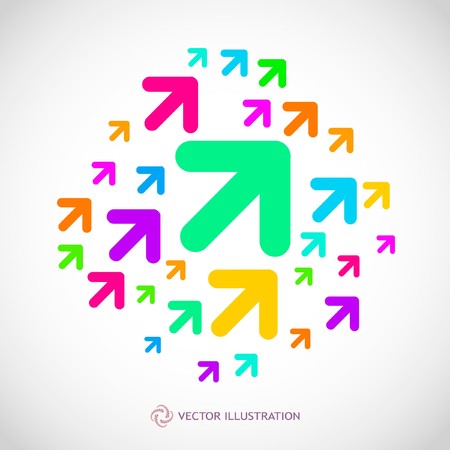 Abstract background with arrow signs.の写真素材