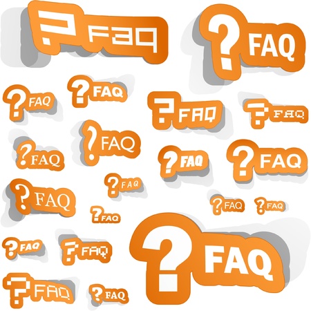 FAQ. Sticker collection.のイラスト素材