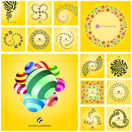Abstract background with circle elements.  のイラスト素材