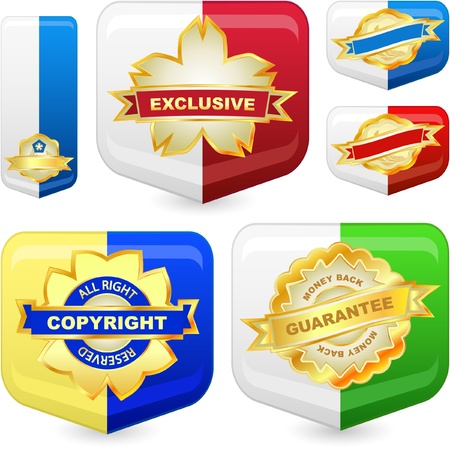 Vector guarantee label ÑÑÐµ.  のイラスト素材