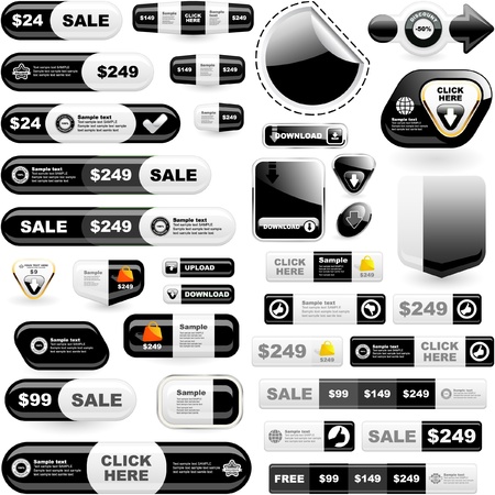 Vector great collection of sale signs   のイラスト素材