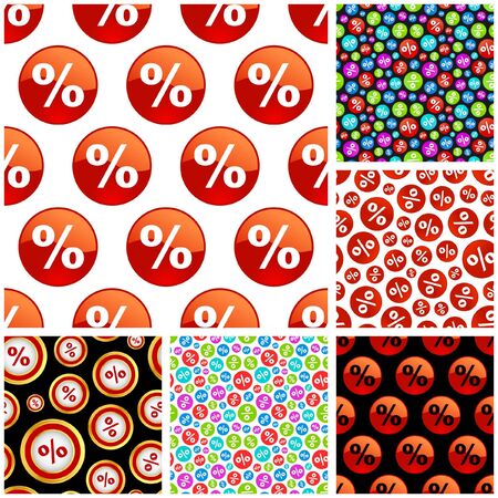 Seamless background with percent symbol.  のイラスト素材