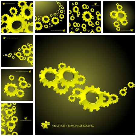 Vector gear background. Abstract illustration.  のイラスト素材